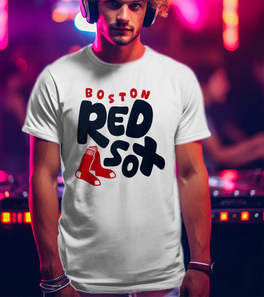 Boston Red Sox Bubble Crew Neck Baseball T-Shirt