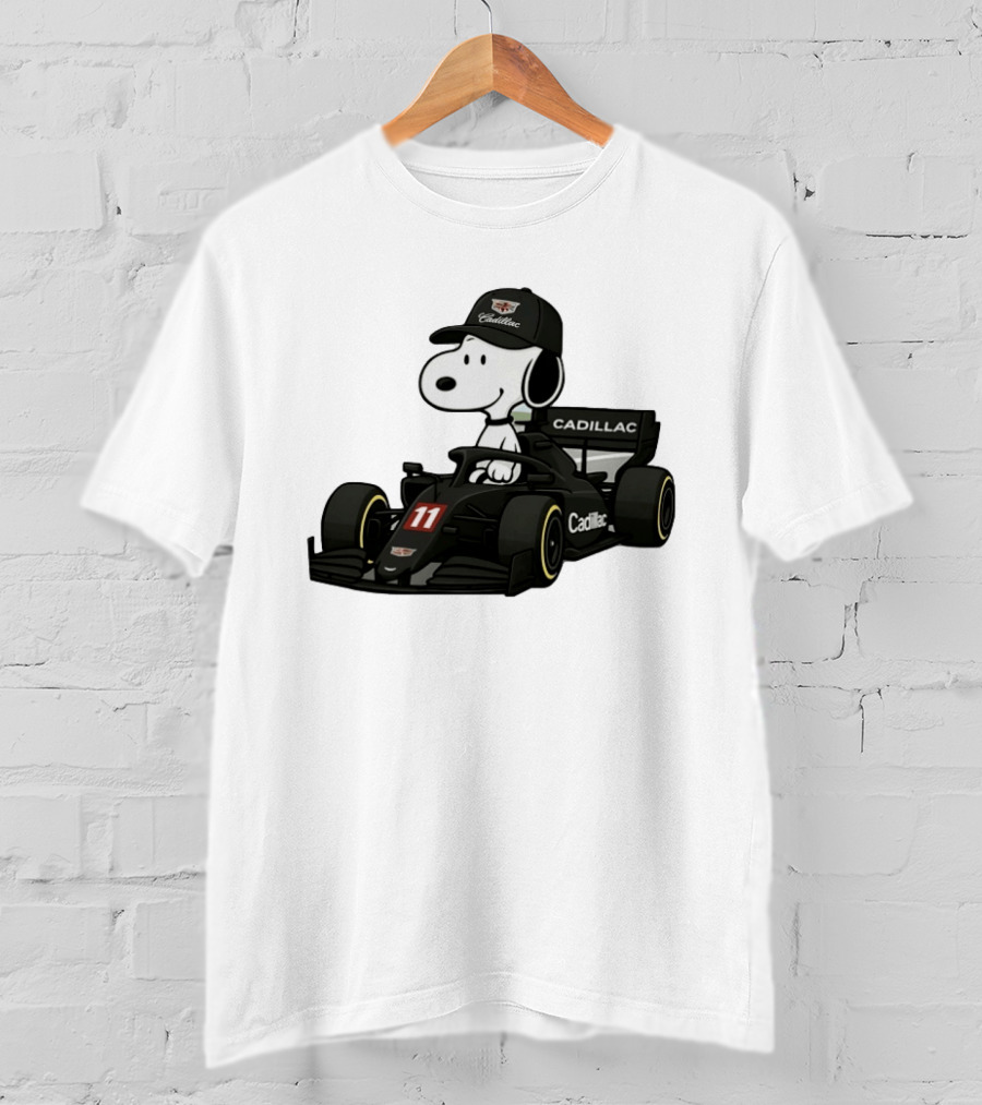 Cadillac Snoopy Formula 1 Racing Car With Number 11 T-Shirt
