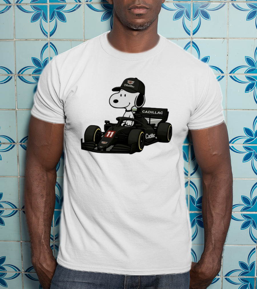Cadillac Snoopy Formula 1 Racing Car With Number 11 T-Shirt