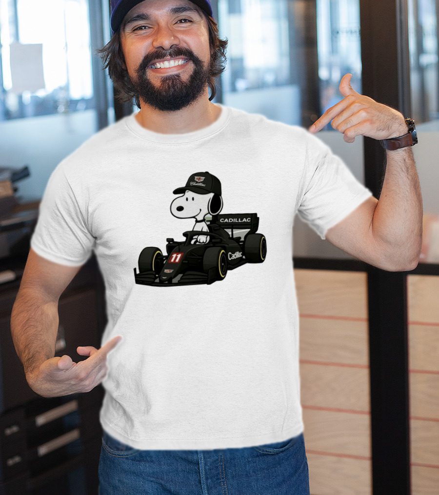 Cadillac Snoopy Formula 1 Racing Car With Number 11 T-Shirt