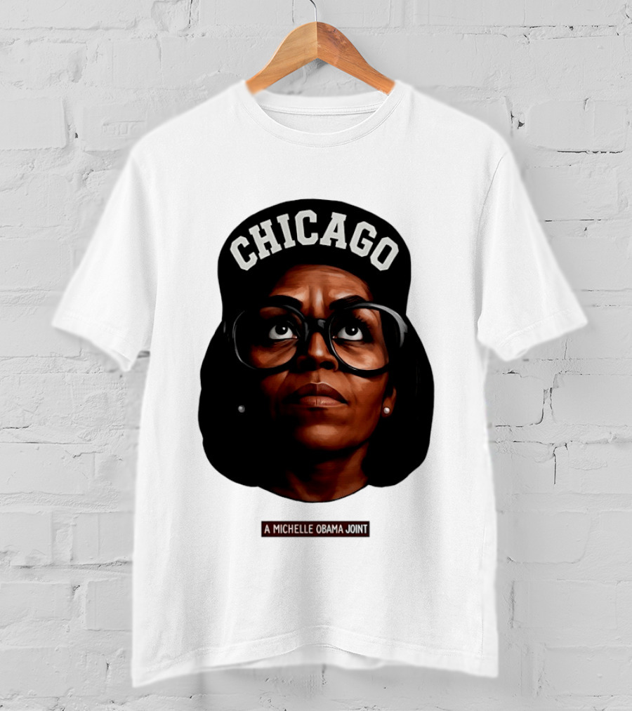 Chicago Michelle Obama Joint Big Face T-Shirt