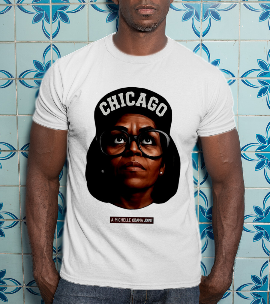 Chicago Michelle Obama Joint Big Face T-Shirt