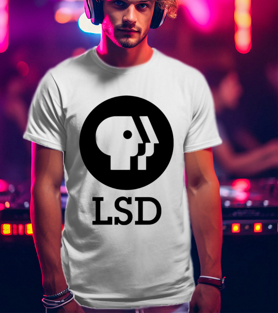Dave Landau Wears LSD PBS T-Shirt