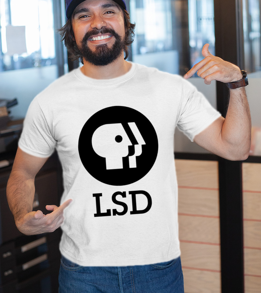 Dave Landau Wears LSD PBS T-Shirt