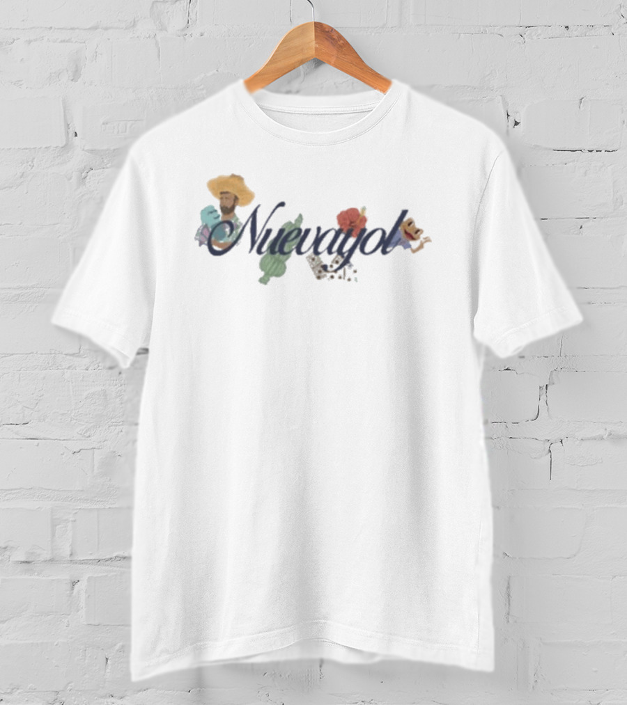 Nuevayol Bad Bunny White Hat Cactus Fun Characters T-Shirt