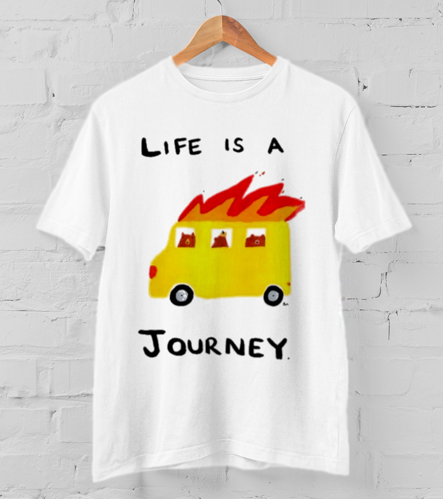 Billy Murphy Life Is A Journey Flaming Bus Adventure T-Shirt