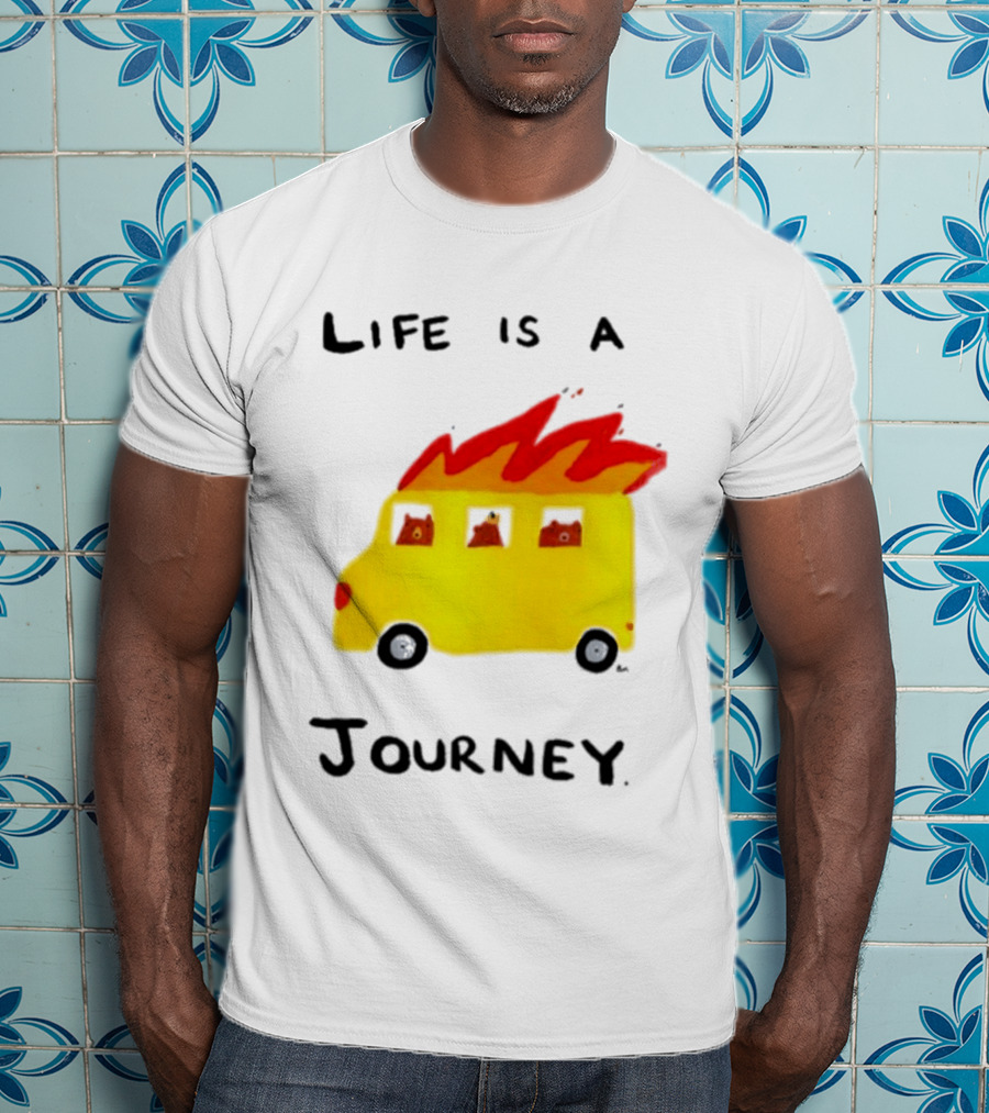 Billy Murphy Life Is A Journey Flaming Bus Adventure T-Shirt