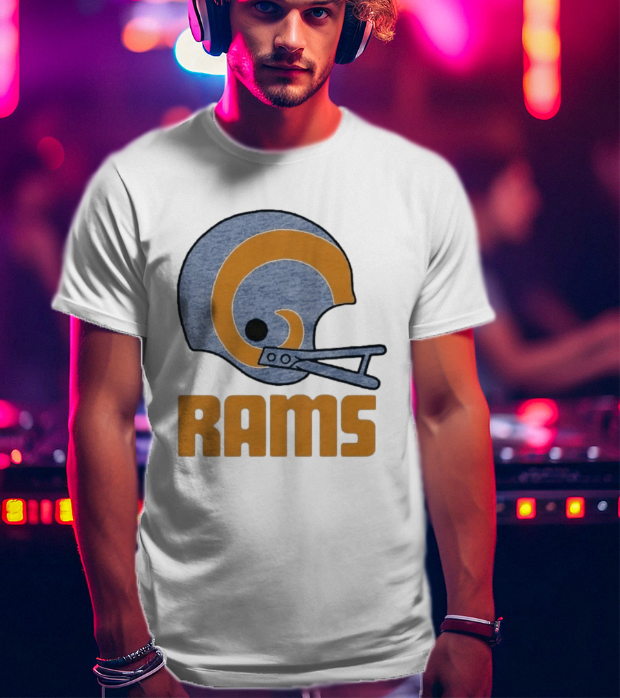 Rams Helmet Classic Football Team T-Shirt