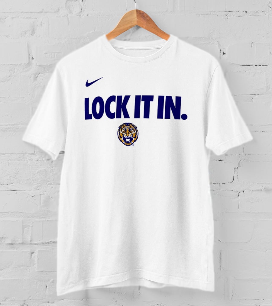 Nike Lock It In LSU Tigers 2026 WCC Tiger Head T-Shirt