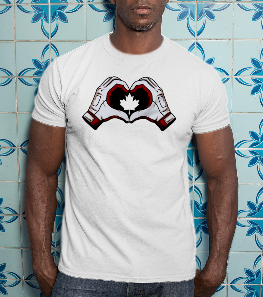 Canada Team Heart Hands Maple Leaf Olympics 2026 T-Shirt