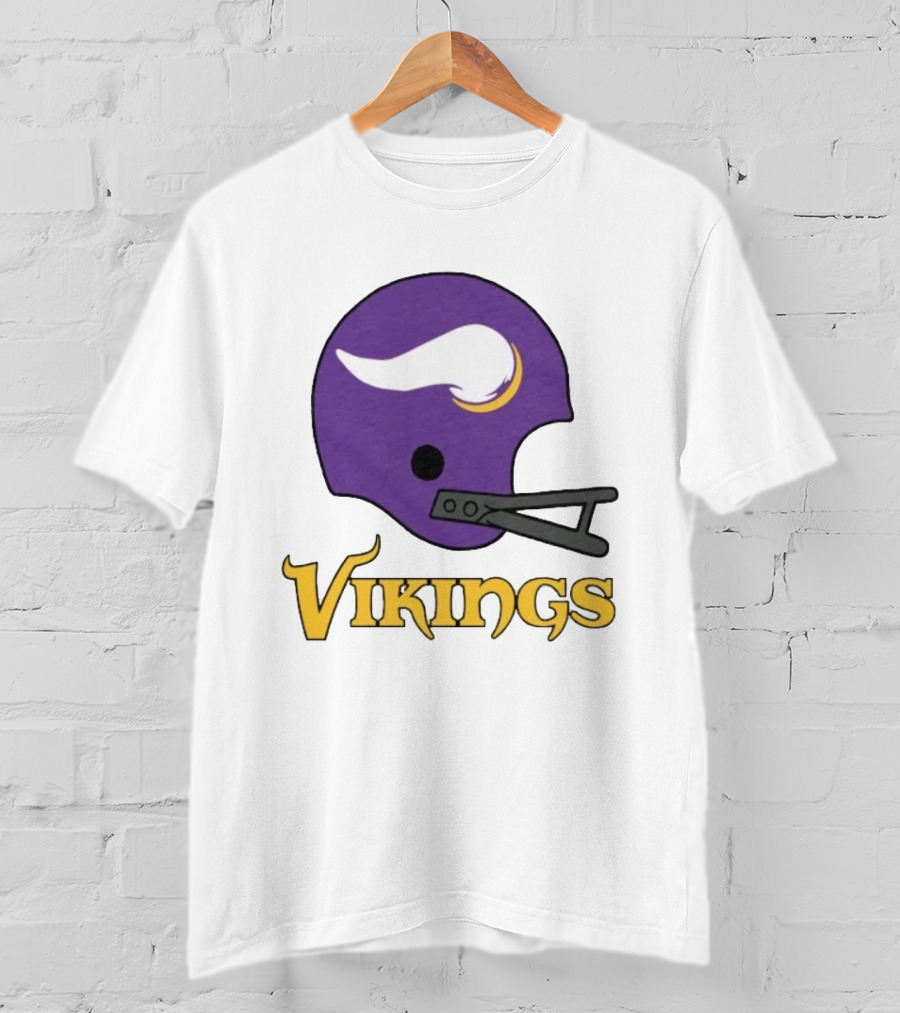 Vikings Minnesota Big Helmet Purple Football Team T-Shirt