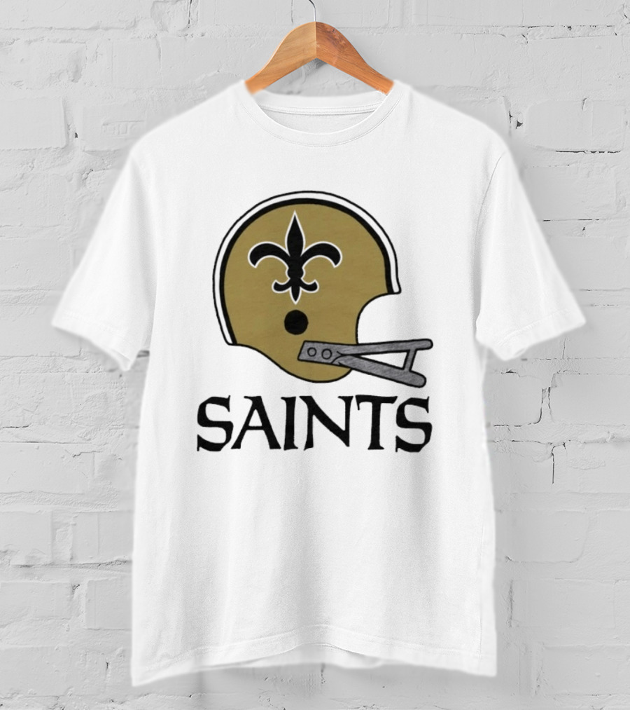 New Orleans Saints Vintage Helmet Fleur De Lis T-Shirt