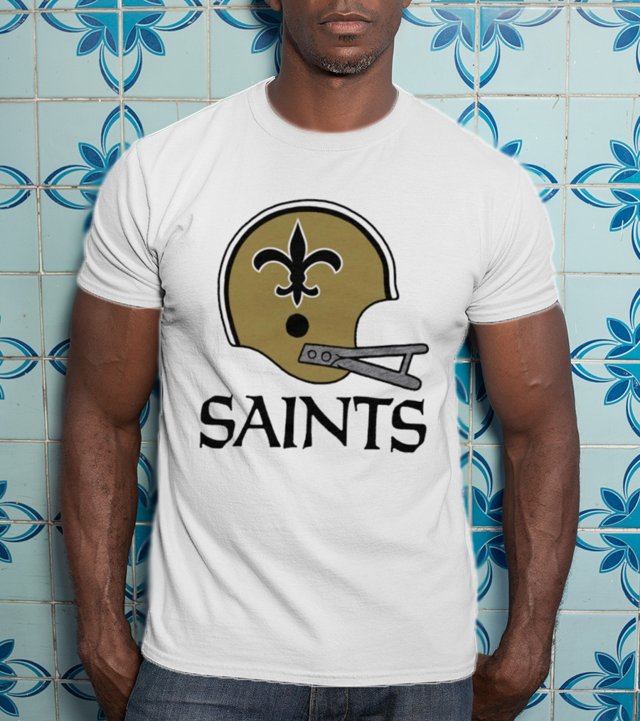 New Orleans Saints Vintage Helmet Fleur De Lis T-Shirt