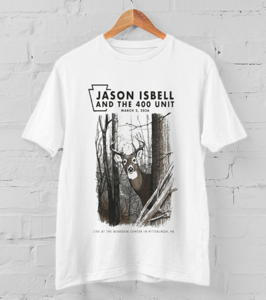 Jason Isbell And The 400 Unit Deer Forest Concert Pittsburgh 2026 T-Shirt