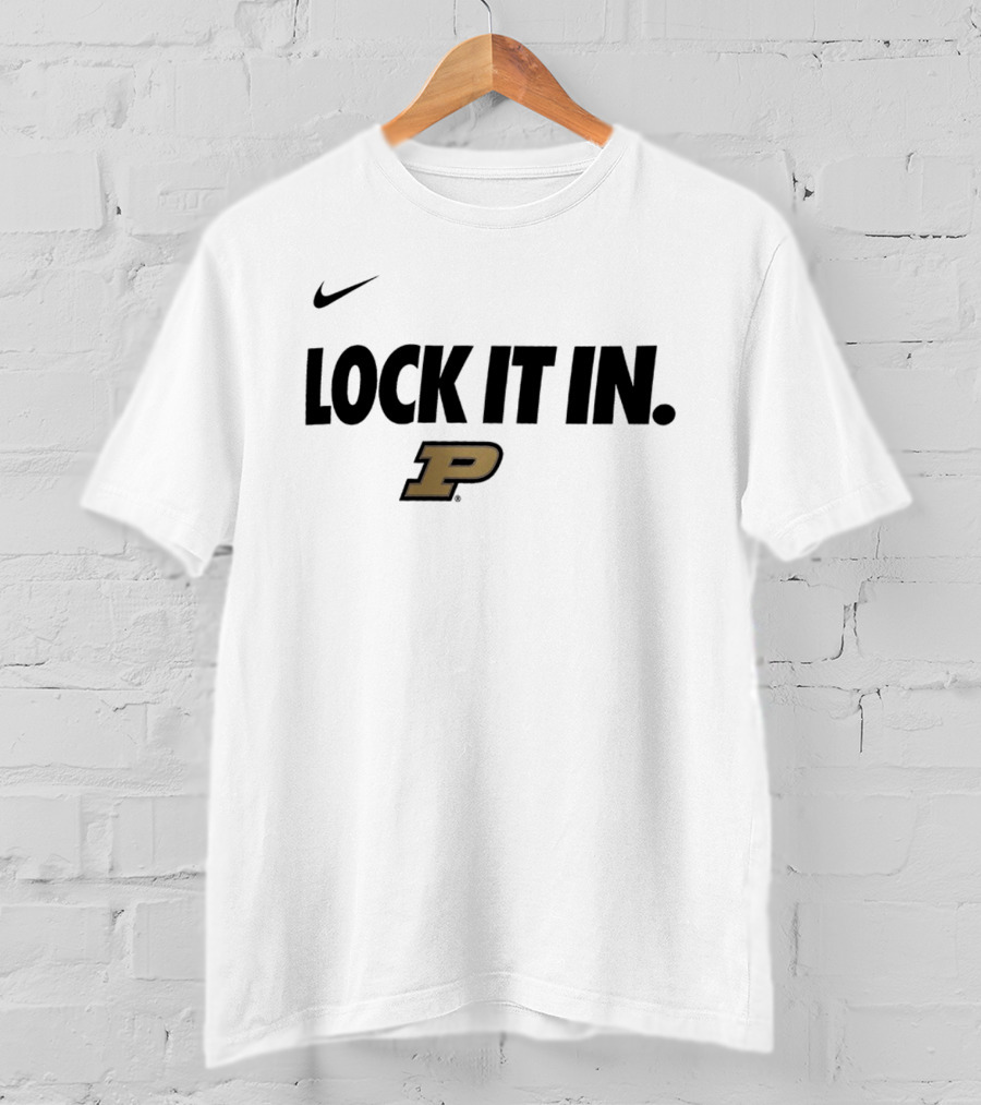 Nike Purdue Boilermakers Lock It In P Logo 2026 WCC T-Shirt