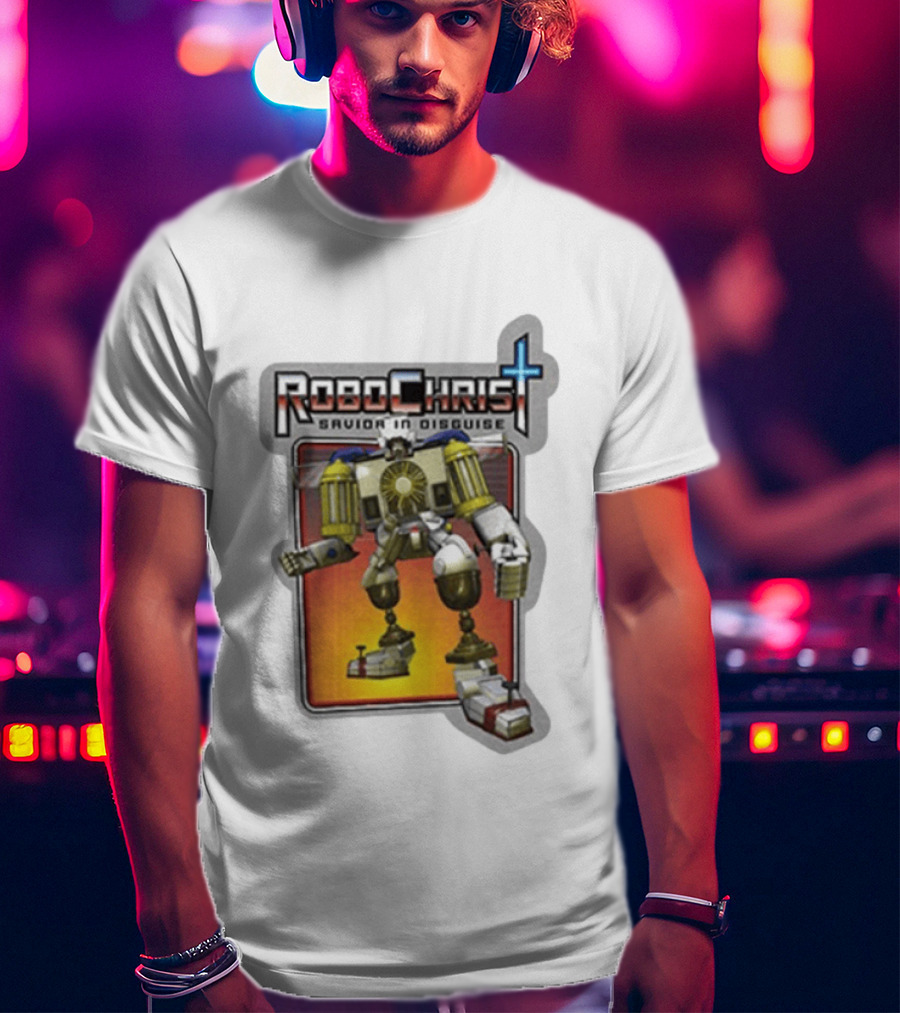RoboChrist Savior In Disguise Transformer Robot Mashup T-Shirt