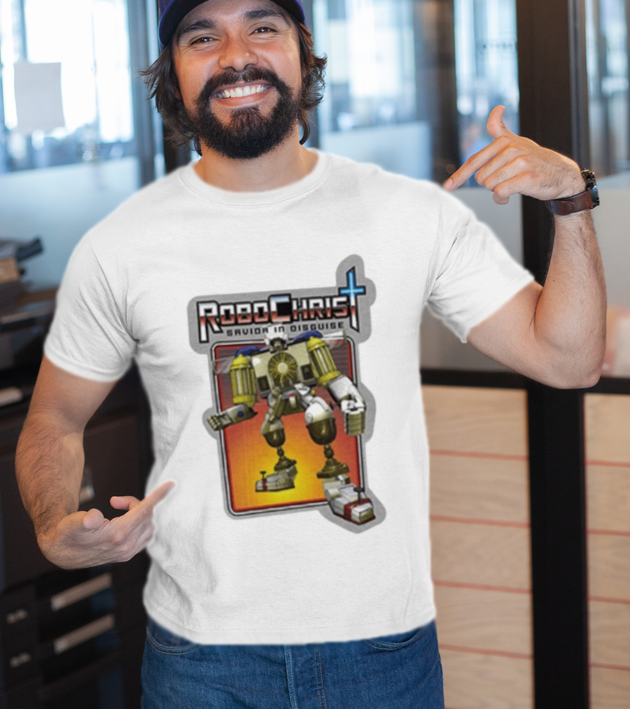 RoboChrist Savior In Disguise Transformer Robot Mashup T-Shirt