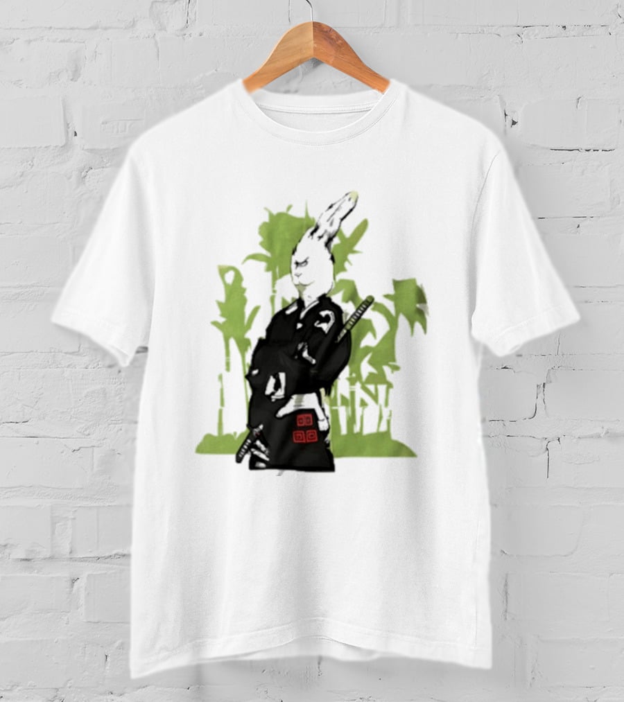 Samurai Rabbit Jeremy Peep Show Bamboo Warrior T-Shirt