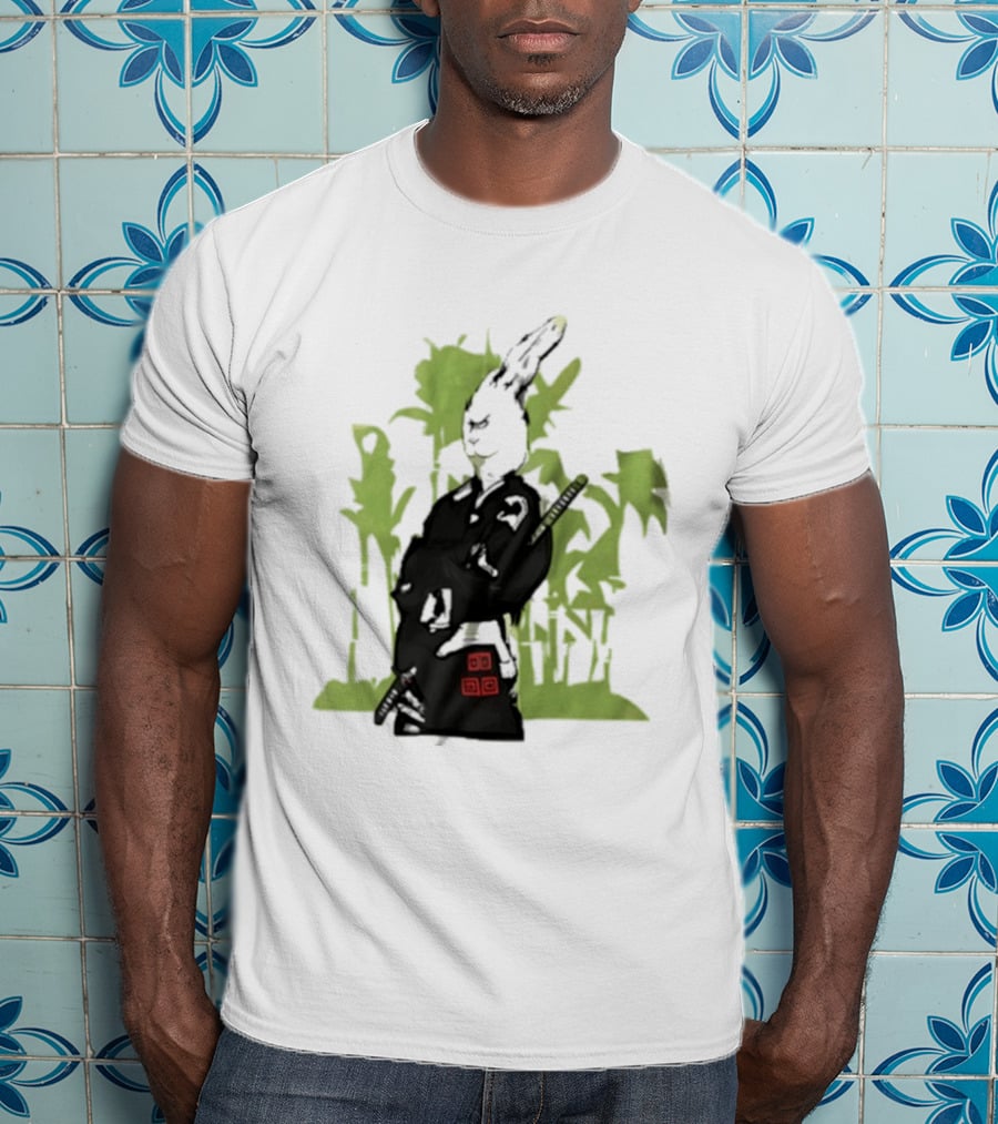 Samurai Rabbit Jeremy Peep Show Bamboo Warrior T-Shirt