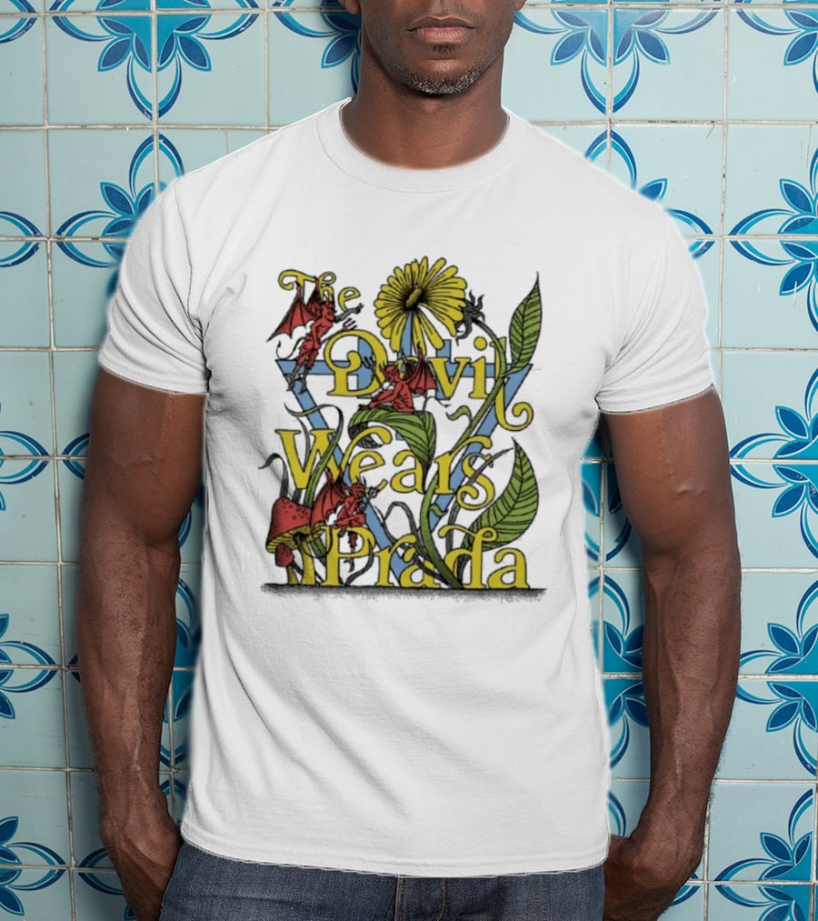 The Devil Wears Prada Flower Satan With Devils And Foliage T-Shirt