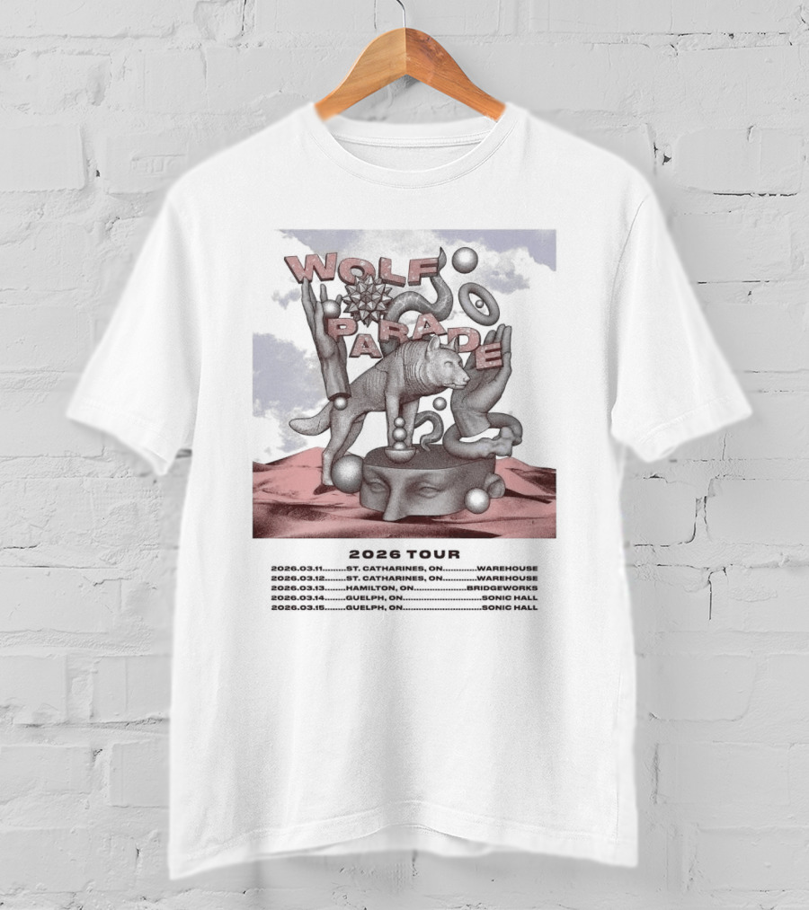 Wolf Parade 2026 North America Tour Dates T-Shirt