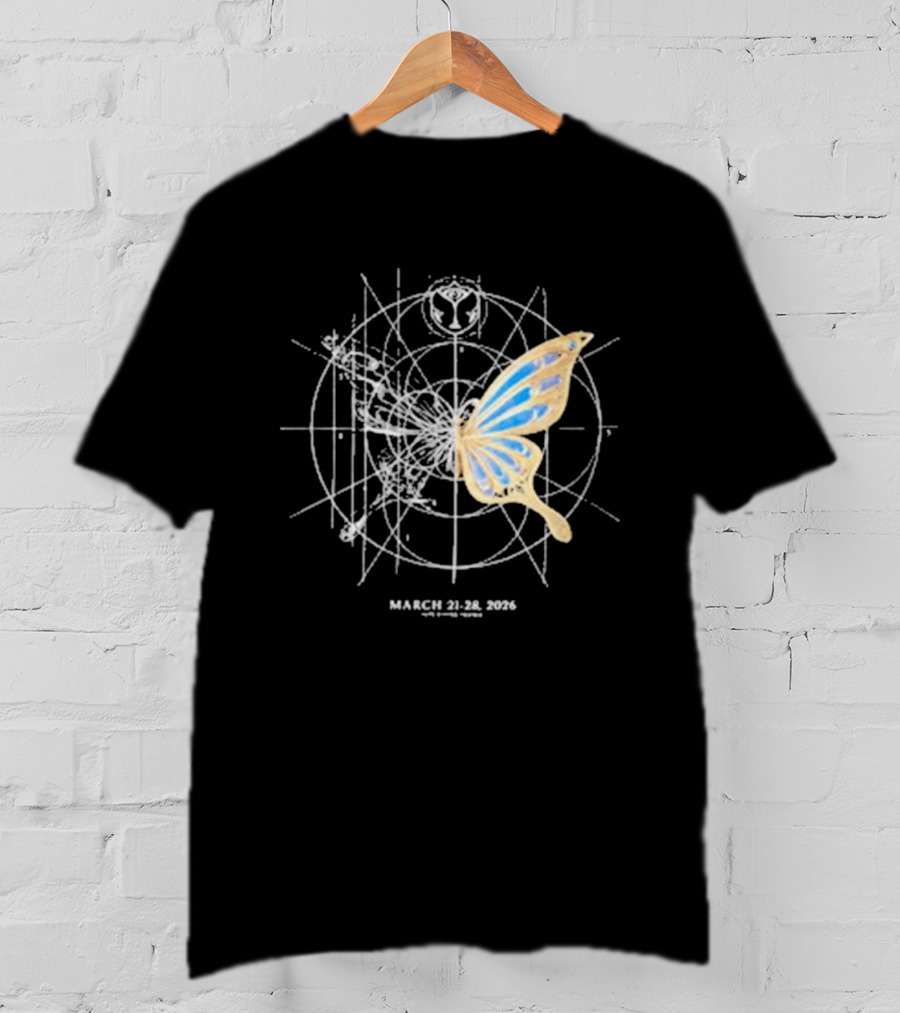 March 21 28 2026 Winter Event Geometric Butterfly Fusion T-Shirt