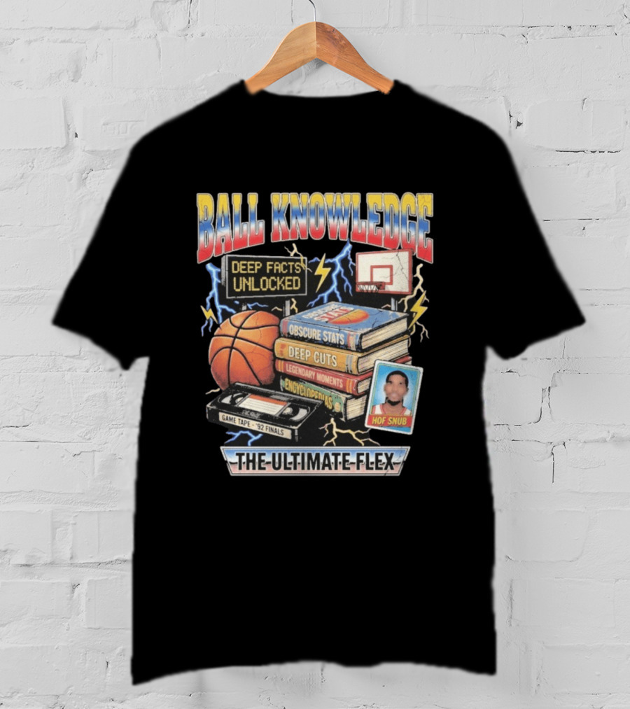 Ball Knowledge Deep Facts Obscure Stats Legendary Moments Encyclopedia Ultimate Flex T-Shirt