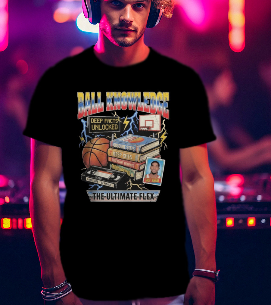 Ball Knowledge Deep Facts Obscure Stats Legendary Moments Encyclopedia Ultimate Flex T-Shirt