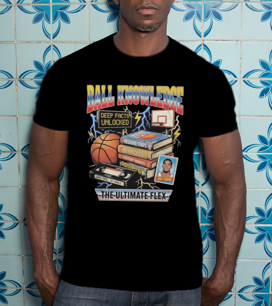 Ball Knowledge Deep Facts Obscure Stats Legendary Moments Encyclopedia Ultimate Flex T-Shirt