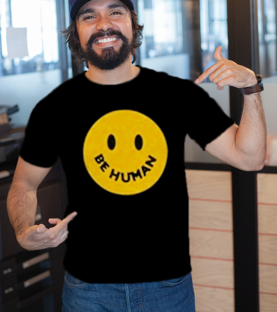 Brighten Be Human Yellow Smiley Face T-Shirt