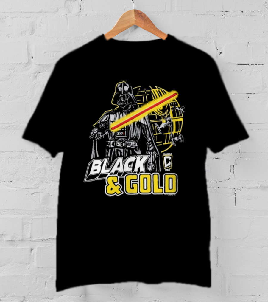 Columbus Crew Star Wars Darth Vader Black Gold T-Shirt