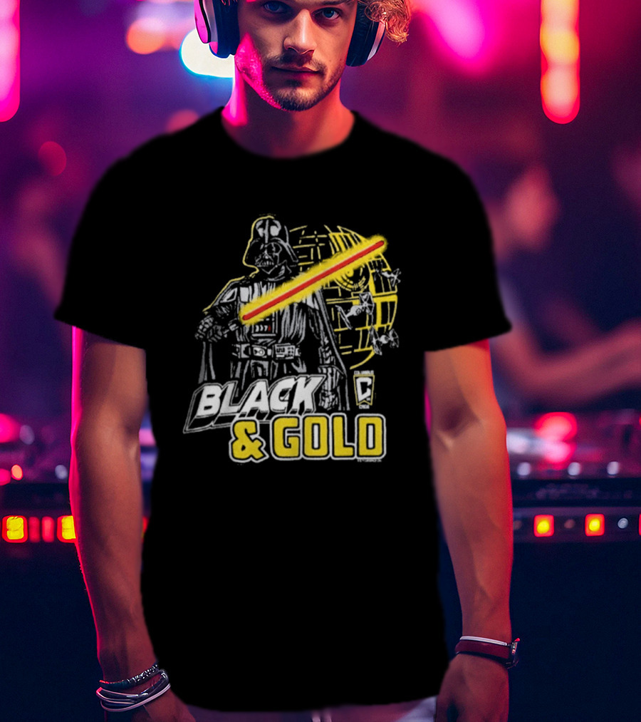 Columbus Crew Star Wars Darth Vader Black Gold T-Shirt