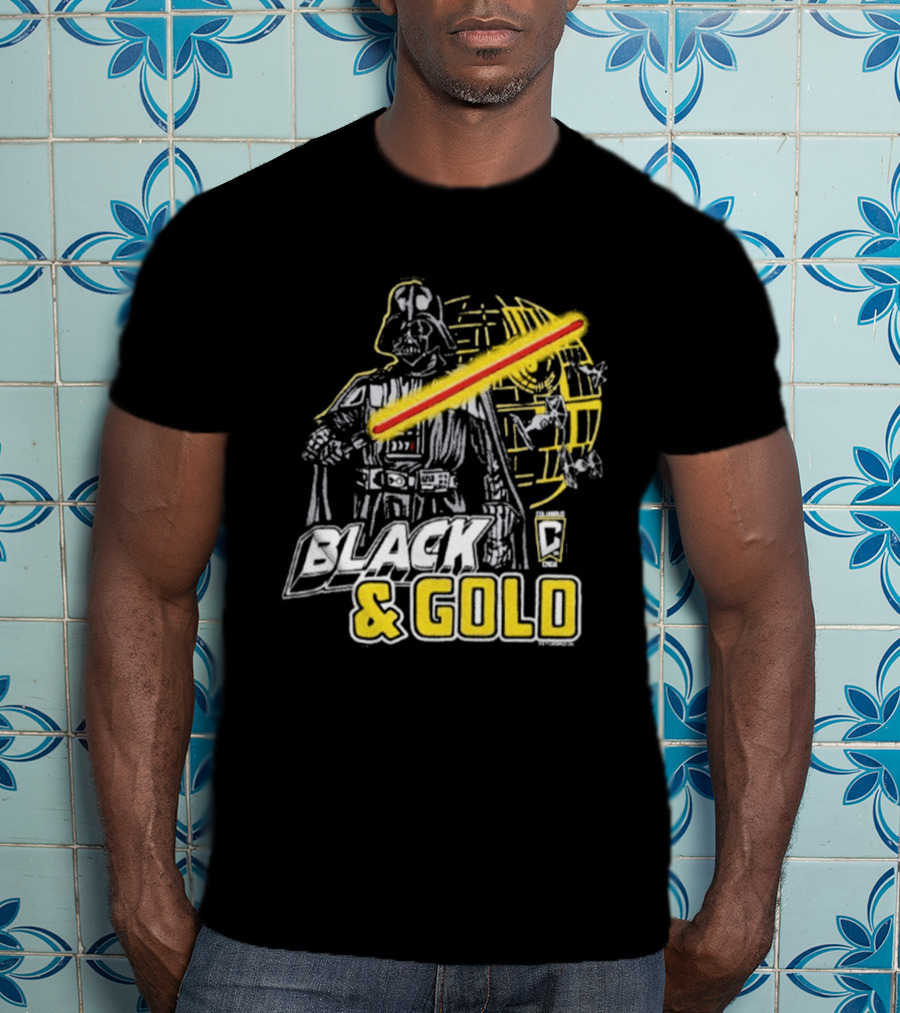Columbus Crew Star Wars Darth Vader Black Gold T-Shirt