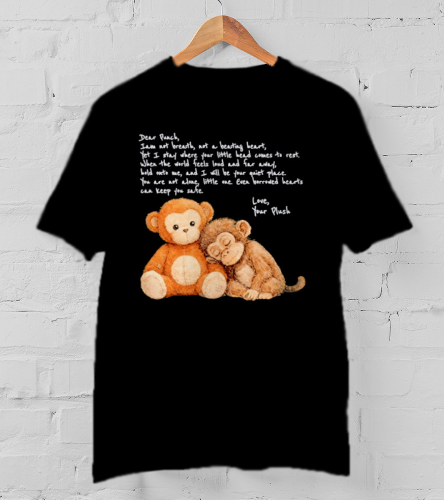 Dear Punch Heartfelt Monkey Companions Poem And Plush Toy T-Shirt