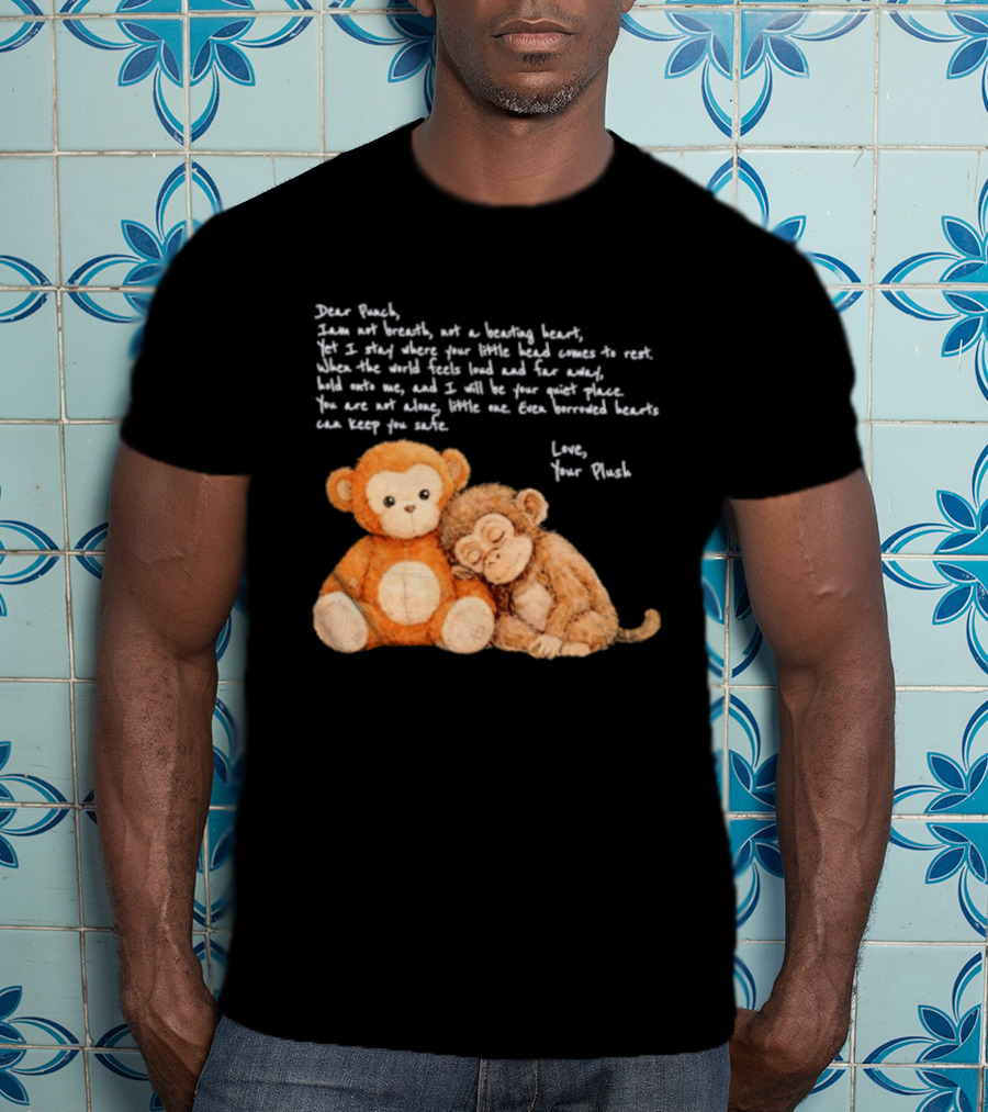 Dear Punch Heartfelt Monkey Companions Poem And Plush Toy T-Shirt