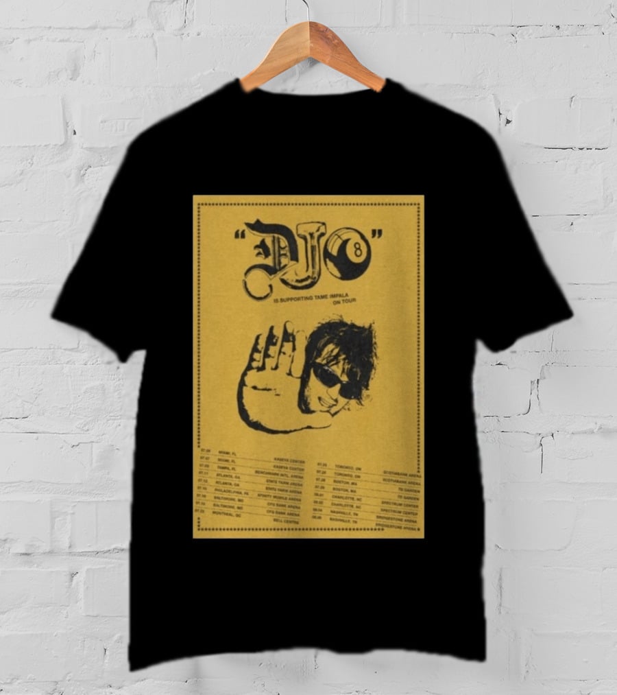 Djo Supporting Tame Impala Tour 2026 Dates And Locations T-Shirt