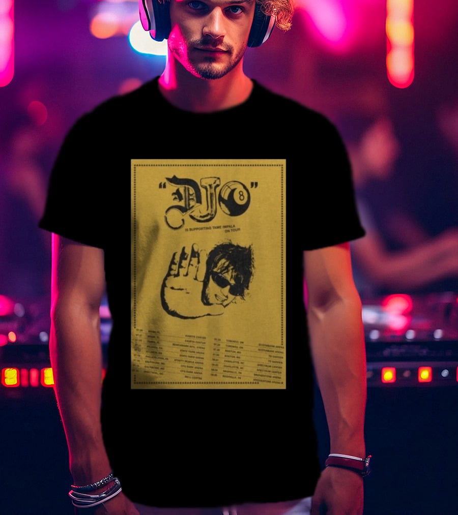 Djo Supporting Tame Impala Tour 2026 Dates And Locations T-Shirt