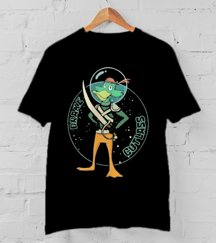 Drake Cutlass Duck Sword Space Adventure T-Shirt