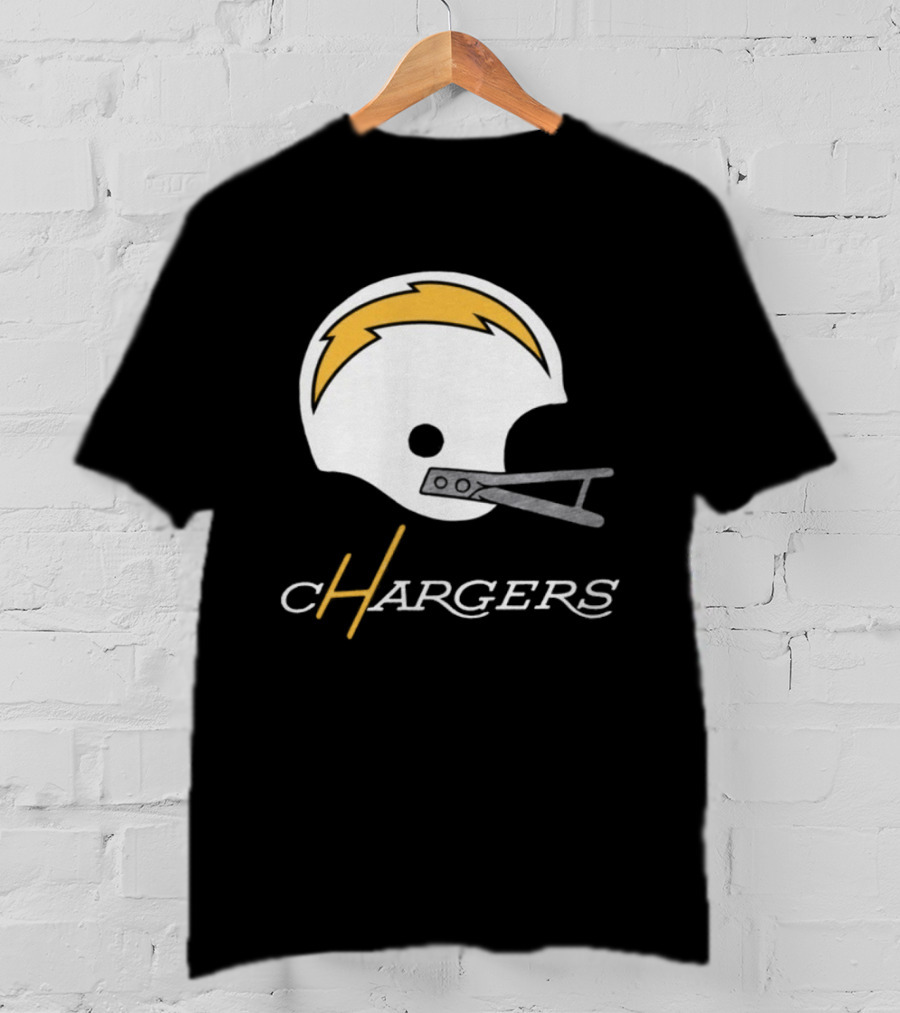 Los Angeles Chargers Big Helmet Football Team T-Shirt