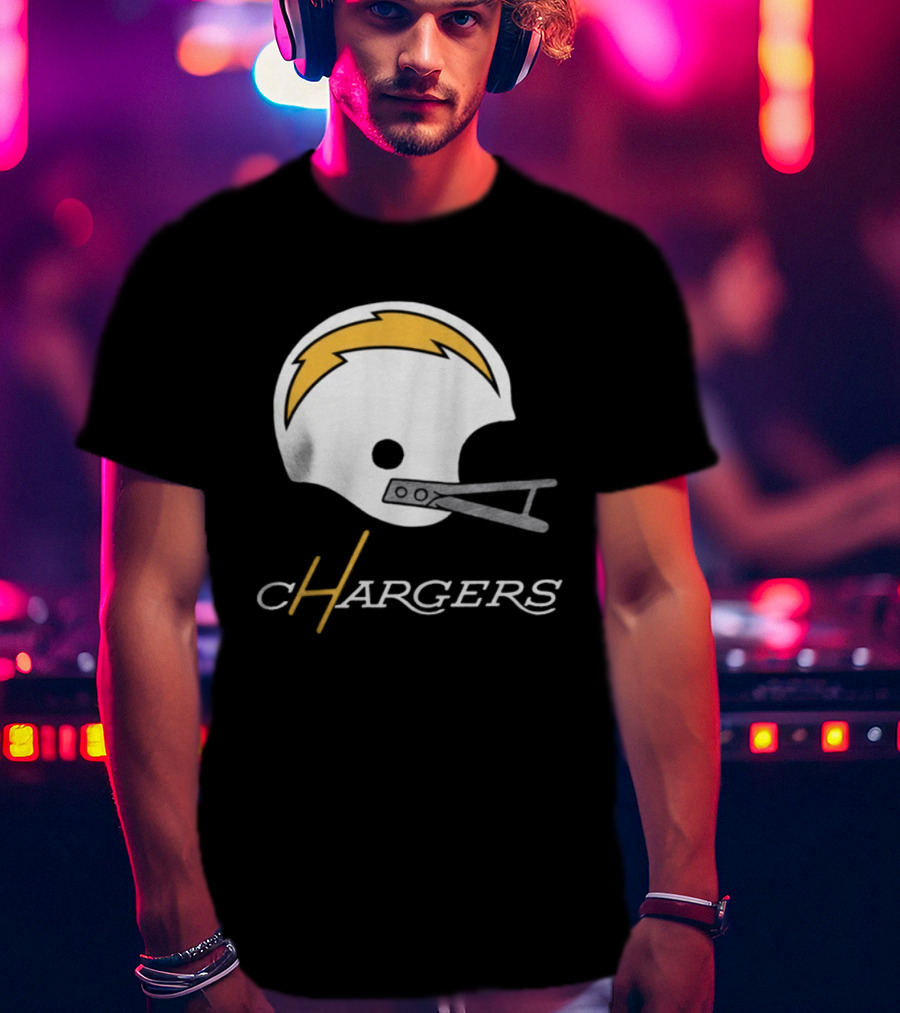 Los Angeles Chargers Big Helmet Football Team T-Shirt