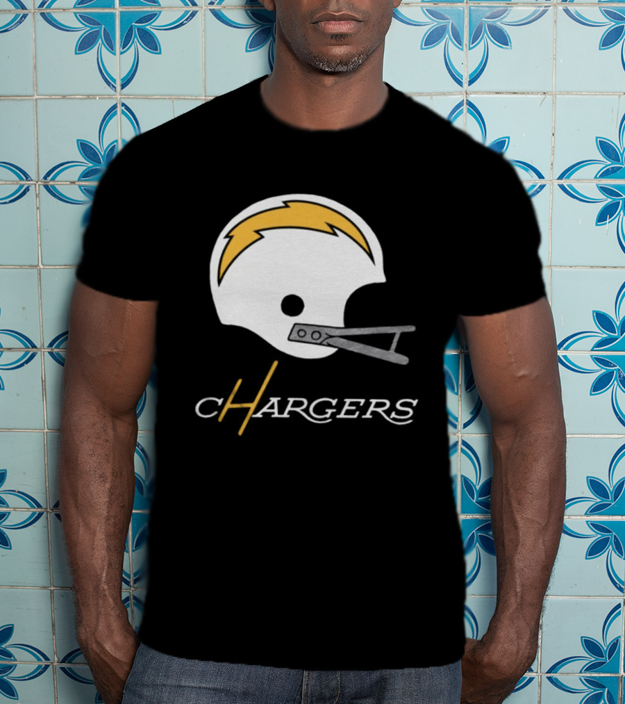 Los Angeles Chargers Big Helmet Football Team T-Shirt