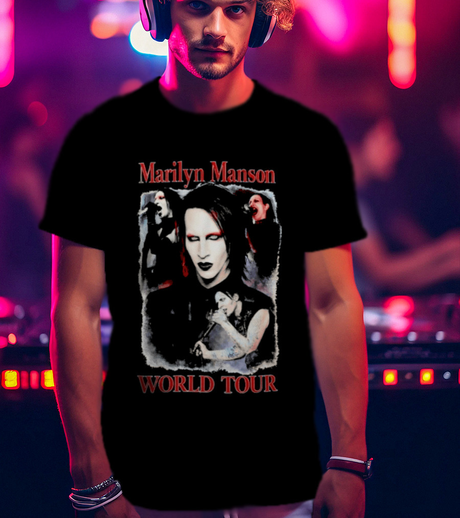 Marilyn Manson World Tour Gothic Rock T-Shirt