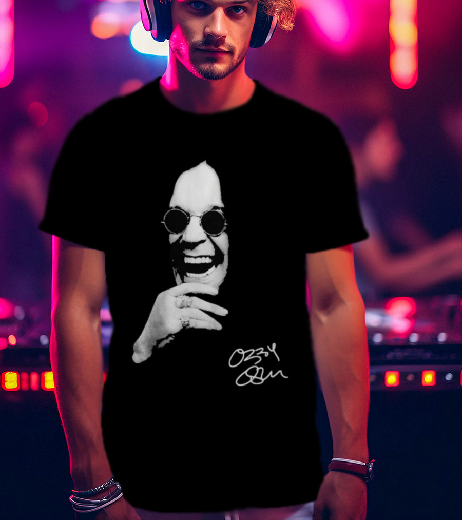 Ozzy Osbourne 1948 2025 Immortal Rest In Peace Rock Legend Signature Image T-Shirt