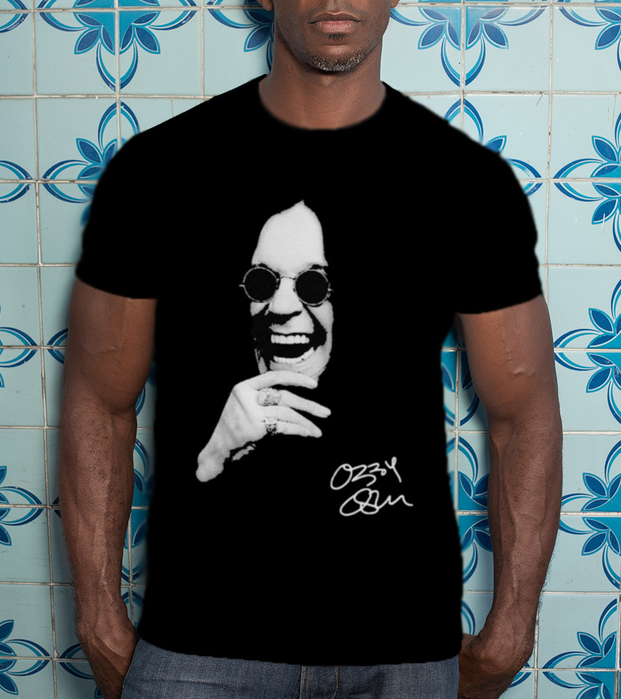 Ozzy Osbourne 1948 2025 Immortal Rest In Peace Rock Legend Signature Image T-Shirt