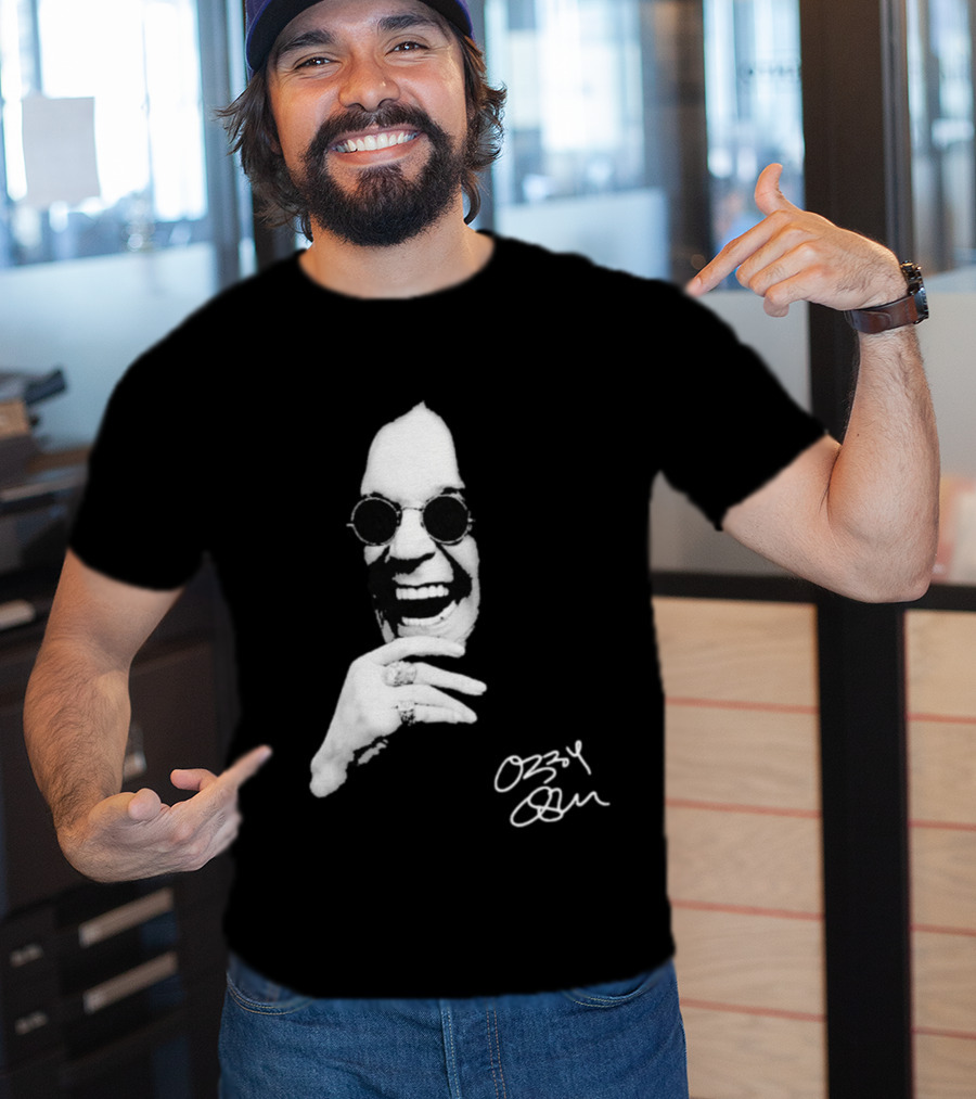 Ozzy Osbourne 1948 2025 Immortal Rest In Peace Rock Legend Signature Image T-Shirt