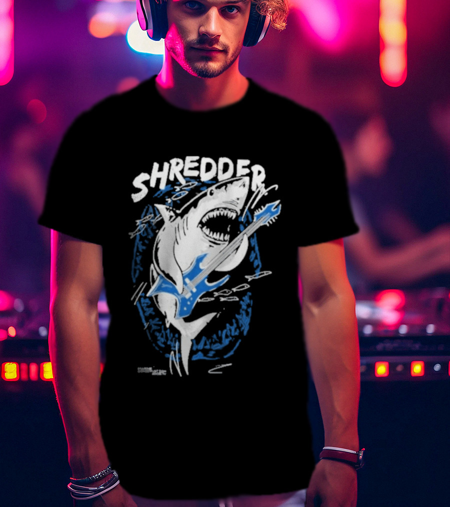 Shredder Shark With Electric Guitar T-Shirt