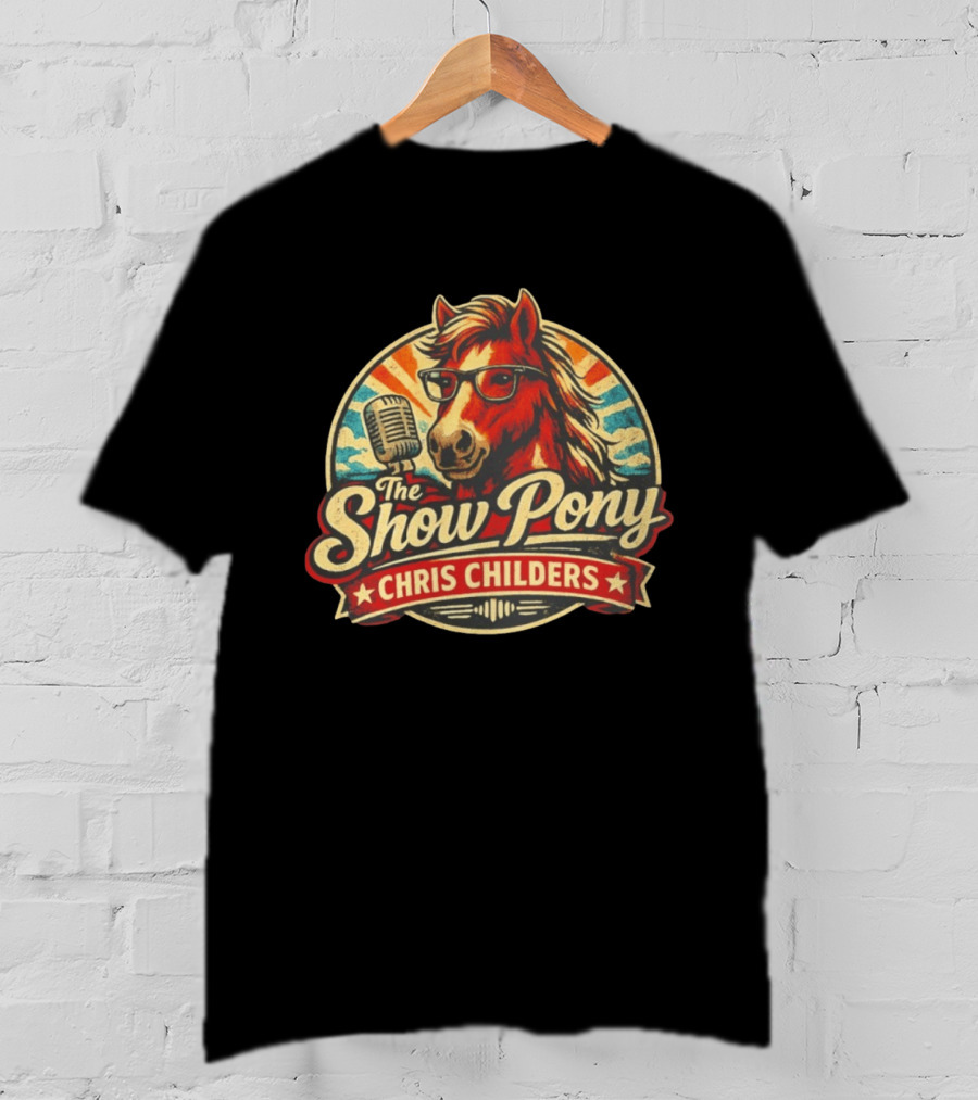The Show Pony Chris Childers Retro Cartoon Microphone T-Shirt
