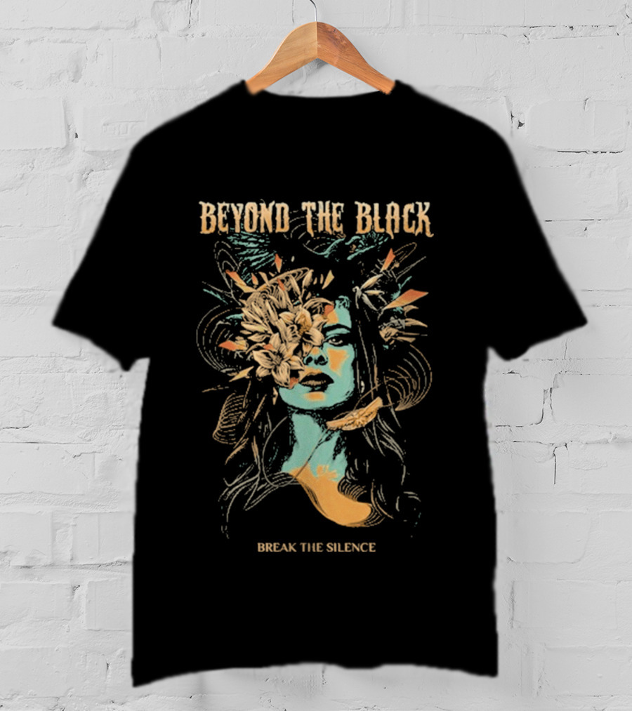 Beyond The Black Break The Silence Head Exploding Floral T-Shirt