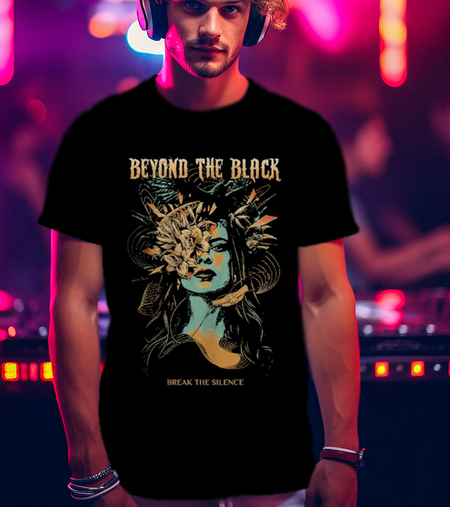 Beyond The Black Break The Silence Head Exploding Floral T-Shirt