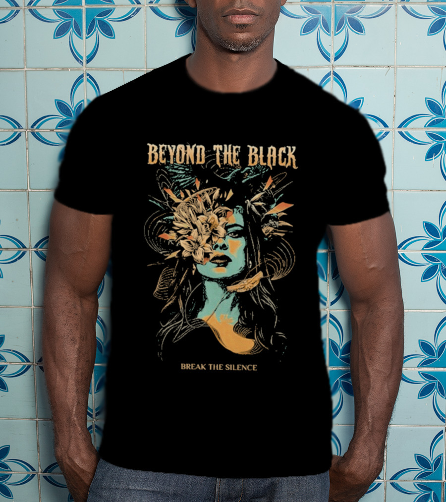 Beyond The Black Break The Silence Head Exploding Floral T-Shirt